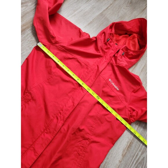 Columbia Women’s Rain Jacket Omni-Shield Waterproof Hooded Zip Red/Pink Sz S - Picture 9 of 12